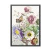 Bouquet of Flowers With a Butterfly Framed Poster
