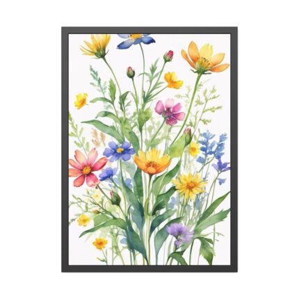 Field Of Wildflowers I Framed Poster