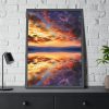 Water Reflection Sunset Framed Poster