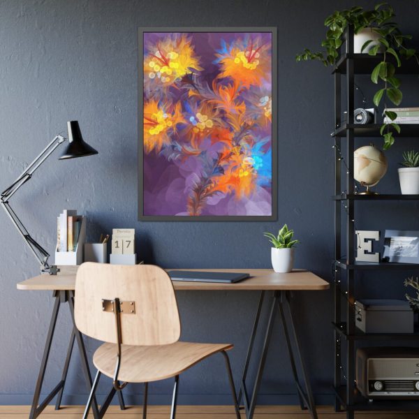 93830-74.jpg Abstract Flower Design Framed Poster