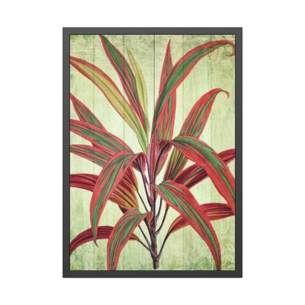 93830-80.jpg Vintage Palm Tree Plant Flower Framed Poster