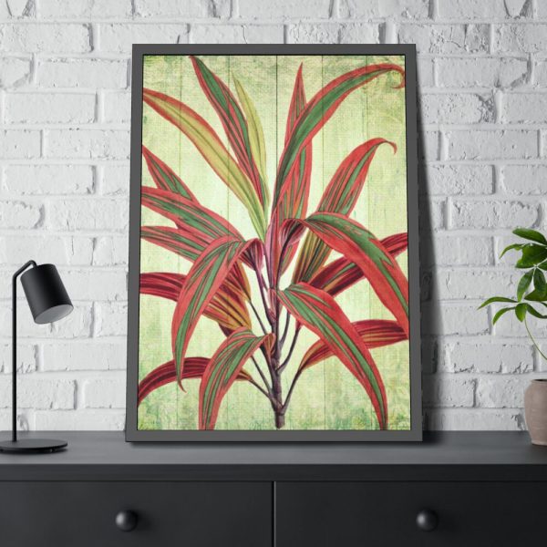 93830-83.jpg Vintage Palm Tree Plant Flower Framed Poster