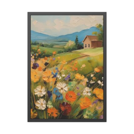 Flower Oil Painting Art Print Framed Poster