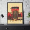 93831-11.jpg Car Vintage Red Framed Poster