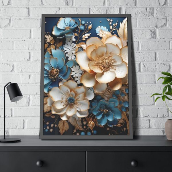 Paper Flowers Framed Poster
