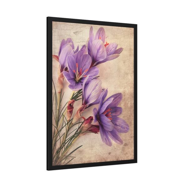 93831-125.jpg Saffron Flower Grunge Framed Poster