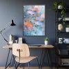 Blue Watercolor Flowers Framed Poster