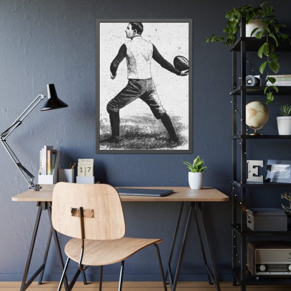 93831-14.jpg Vintage Football Player Framed Poster