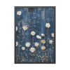 93831-148.jpg Blue Jean Embroidered Daises Framed Poster