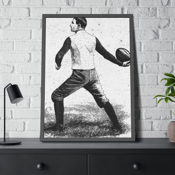 93831-15.jpg Vintage Football Player Framed Poster