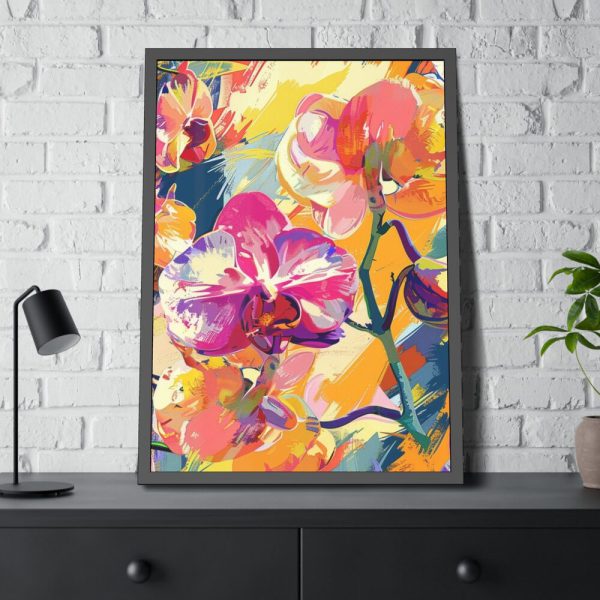 Seamless Orchid Framed Poster