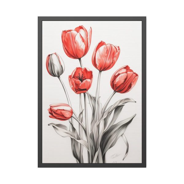 93831-176.jpg Sketch Art Tulips I Framed Poster