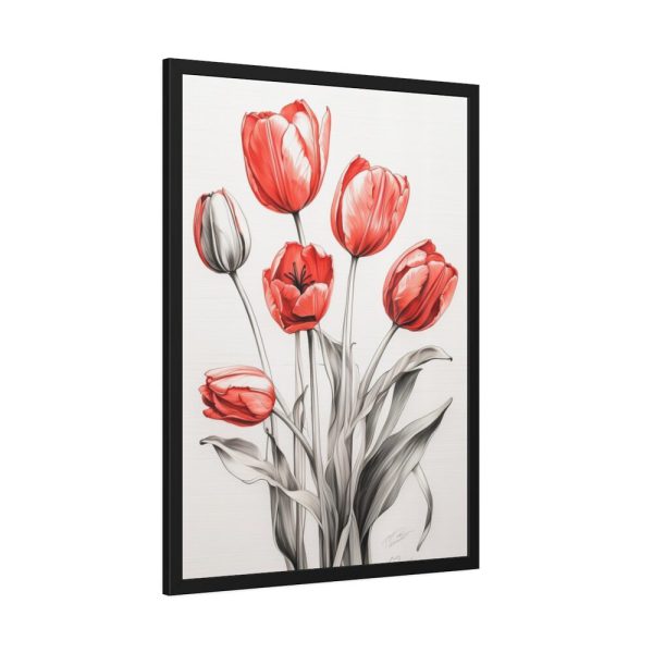 93831-177.jpg Sketch Art Tulips I Framed Poster