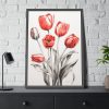 93831-179.jpg Sketch Art Tulips I Framed Poster