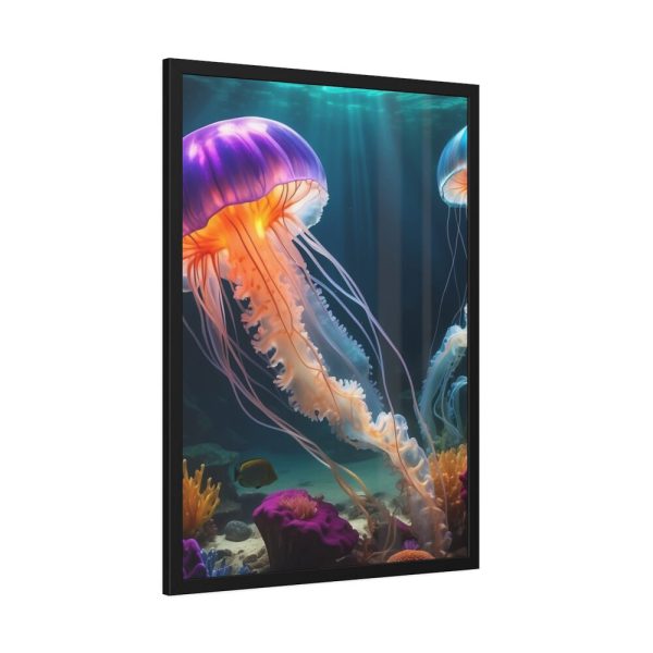 93831-209.jpg Swimming Jellyfish Framed Poster