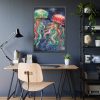 93831-214.jpg Christmas Jellyfish Nautical Framed Poster