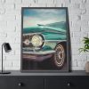 Close Up of a Vintage Car Framed Poster
