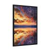 Water Reflection Sunset Framed Poster