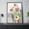 Bouquet of Flowers With a Butterfly Framed Poster