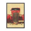 93831-8.jpg Car Vintage Red Framed Poster