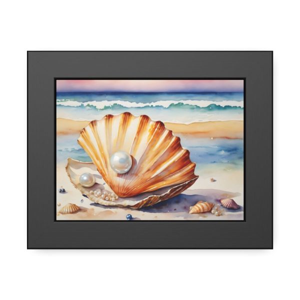 93837-8.jpg Shells Pearls Beach Art Framed Poster
