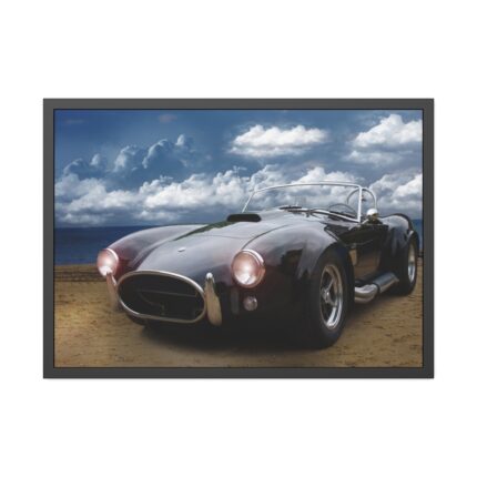 Oldtimer Cobra Car Framed Poster