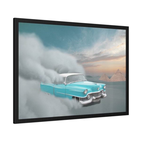 93854-125.jpg Cadillac in Desert Framed Poster