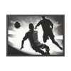 93854-176.jpg Soccer Players With The Ball Framed Poster