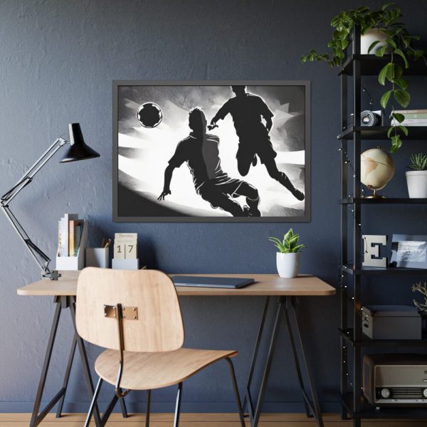 93854-178.jpg Soccer Players With The Ball Framed Poster