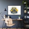 93854-206.jpg Vintage Yellow Car Framed Poster