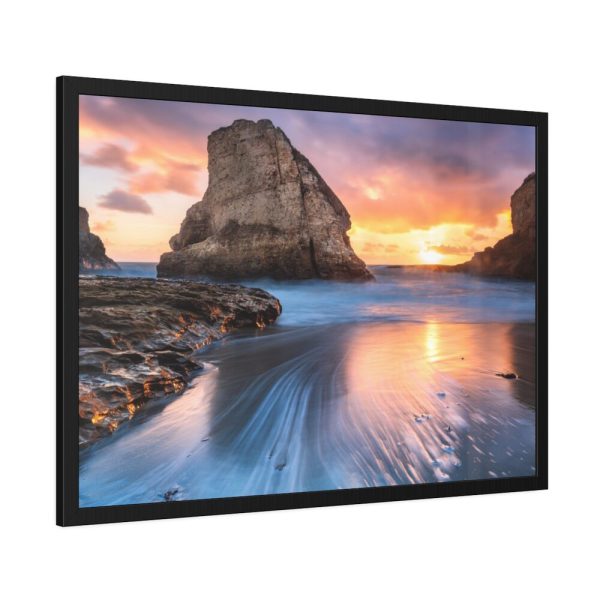Shark Fin Cove During Sunset Framed Poster
