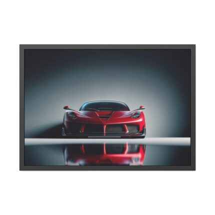 Sleek Red Sports Car Framed Poster