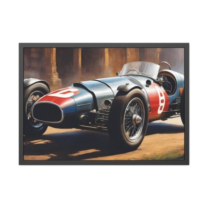 Old Racing Vintage Car Framed Poster