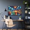 93854-242.jpg Basketball Court Scene With Players in Action Framed Poster