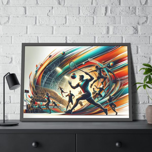 93854-247.jpg Dynamic Sport Scene Framed Poster