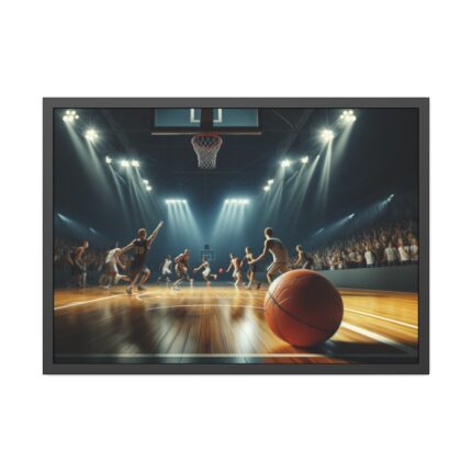 Energy and Excitement of a Basketball Game Framed Poster