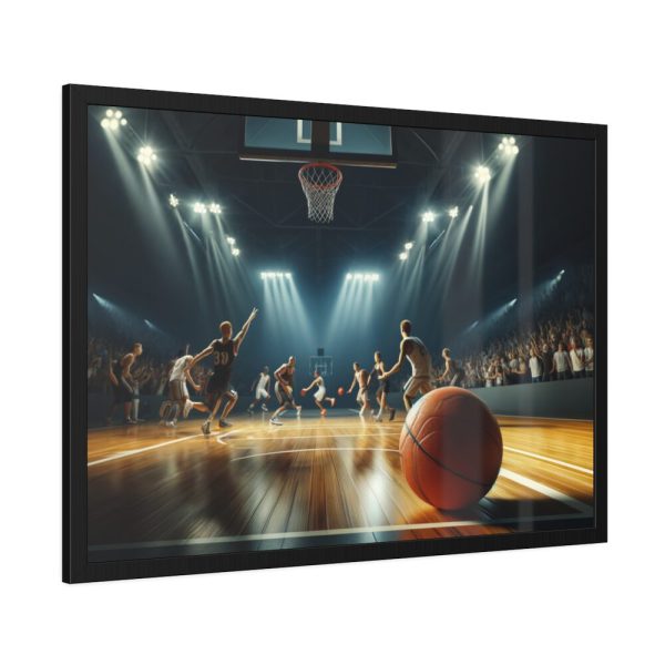 93854-249.jpg Energy and Excitement of a Basketball Game Framed Poster