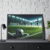 93854-255.jpg Soccer Game with Players in Action Framed Poster