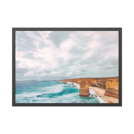 Seashore at Twelve Apostles Framed Poster
