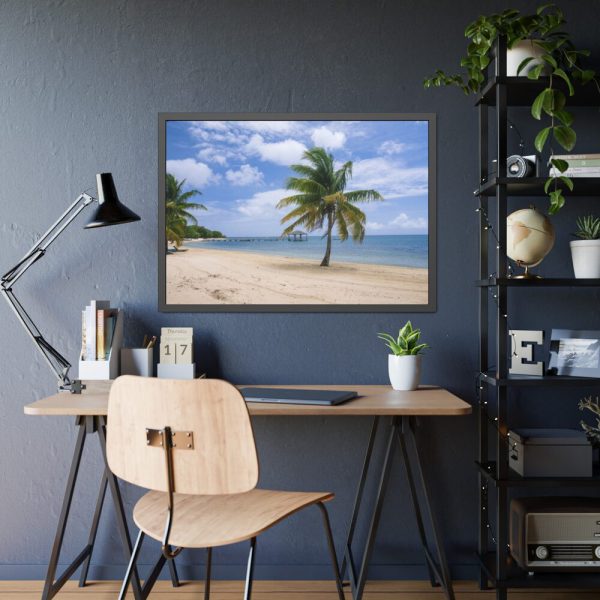 93854-262.jpg Coast With Palm Tree Framed Poster