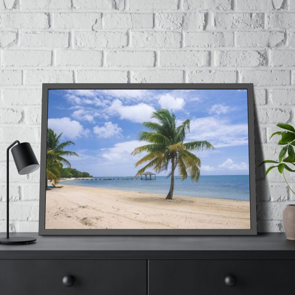 93854-263.jpg Coast With Palm Tree Framed Poster