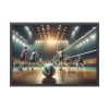 93854-268.jpg Volleyball Game with Players Framed Poster