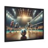 93854-269.jpg Volleyball Game with Players Framed Poster