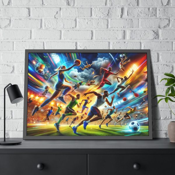 93854-275.jpg Sport Scene Capturing the Excitement and Energy of Athletes Framed Poster