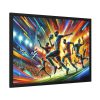 Soccer Players in Action Framed Poster