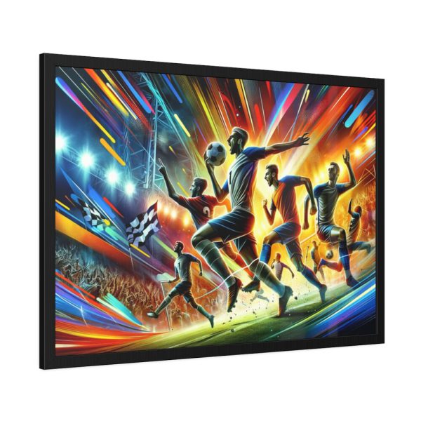 Soccer Players in Action Framed Poster