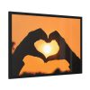 93854-29.jpg Heart Hands Frame the Sun Framed Poster