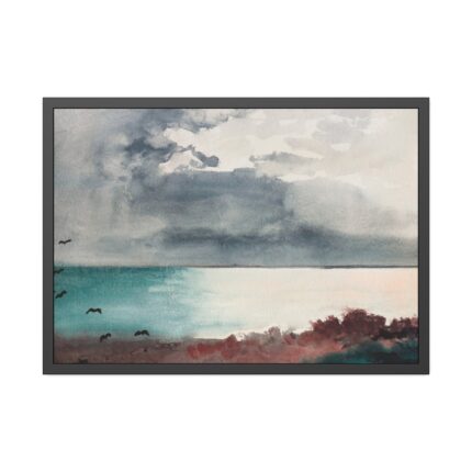 Breaking Storm, Coast of Maine Framed Poster