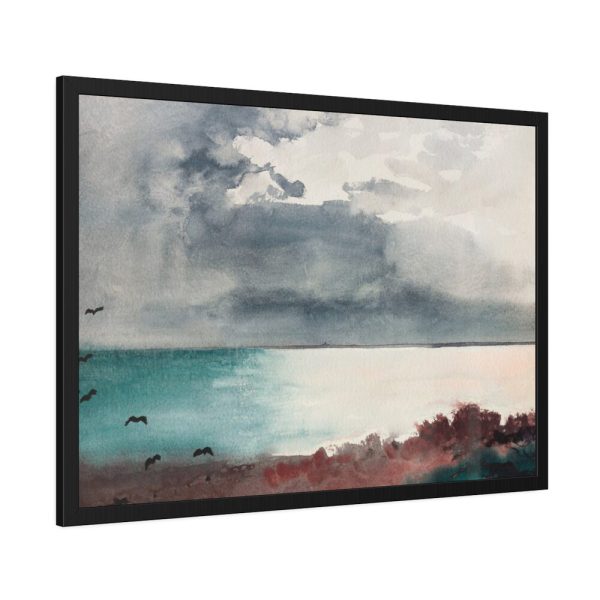 93854-301.jpg Breaking Storm, Coast of Maine Framed Poster