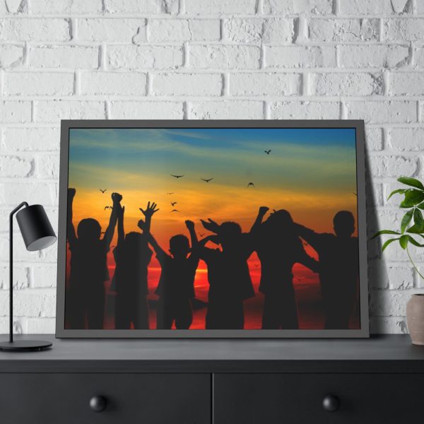 93854-35.jpg Kids Silhouette Framed Poster